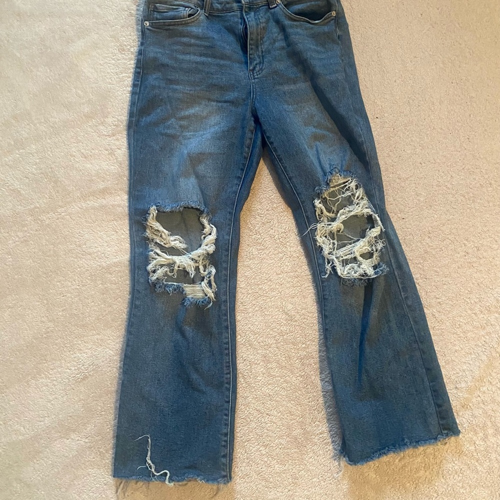 Forever 21 Ripped Baggy Jeans